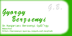 gyorgy berzsenyi business card